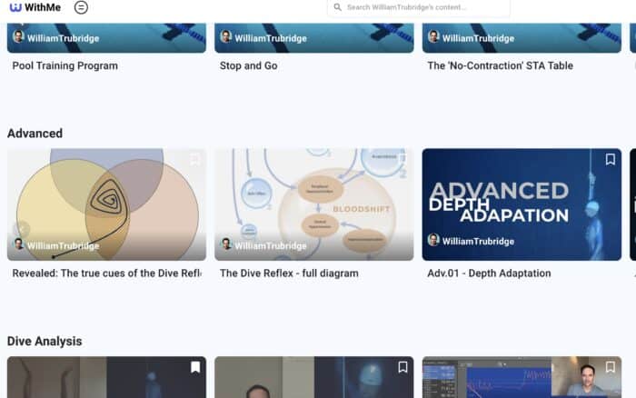 Online Freediving Training Portal - Advanced Section