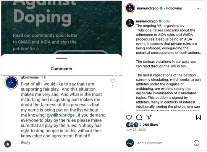 Vitomir Maricic posted screenshots of individuals stating they did not sign the Change.org petition.