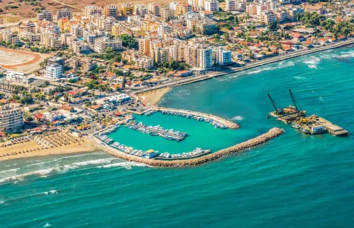 The sea port of Larnaca, Cyprus